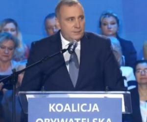 Grzegorz Schetyna na konwencji PO