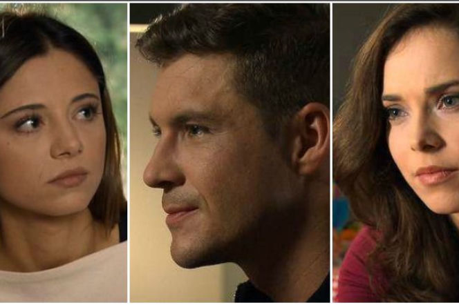 M jak miłość, odcinek 1367, Iza (Adriana Kalska), Marcin (Mikołaj Roznerski), Ania (Maria Pawłowska)