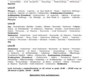 Organizacja komunikacji miejskiej w okresie Wszystkich Świętych