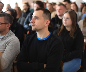 Mariusz Kędzierski na spotkaniu w Grudziądzu