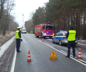 Kolizja ciężarówki Cierpice