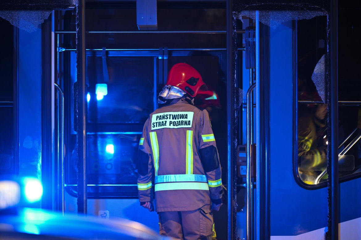 Zderzenie tramwajów na ul. Bieńczyckiej w Krakowie
