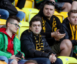 GKS Katowice - Lechia Gdańsk: Zdjęcia kibiców i zawodników z meczu 25. kolejki PKO BP Ekstraklasy