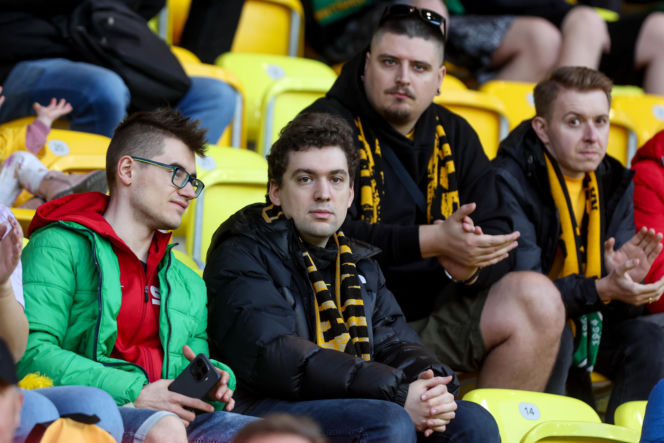 GKS Katowice - Lechia Gdańsk: Zdjęcia kibiców i zawodników z meczu 25. kolejki PKO BP Ekstraklasy