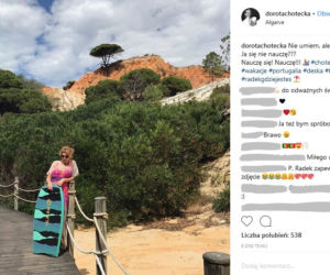 Dorota Chotecka na wakacjach w Portugalii
