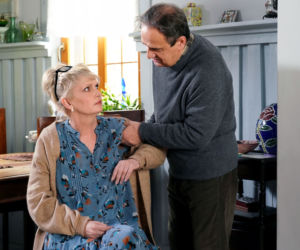 Barwy szczęścia odc. 2609. Małgorzata (Adrianna Biedrzyńska), Jerzy (Bronisław Wrocławski)