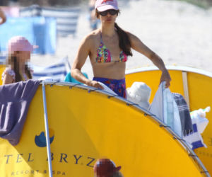 Anna Czartoryska-Niemczycka na plaży