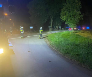 Rogienice Wielkie. Śmiertelny wypadek motorowerzysty na DK 63 [ZDJĘCIA]