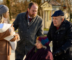 Barwy szczęścia odc. 2274. Teresa (Jolanta Lothe), Fryderyk Struzik (Paweł Nowisz), Iwona (Izabela Zwierzyńska), Marek (Marcin Perchuć), Wioletka (Aurelia Żarnowiecka)