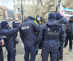 Protest taksówkarzy w Warszawie