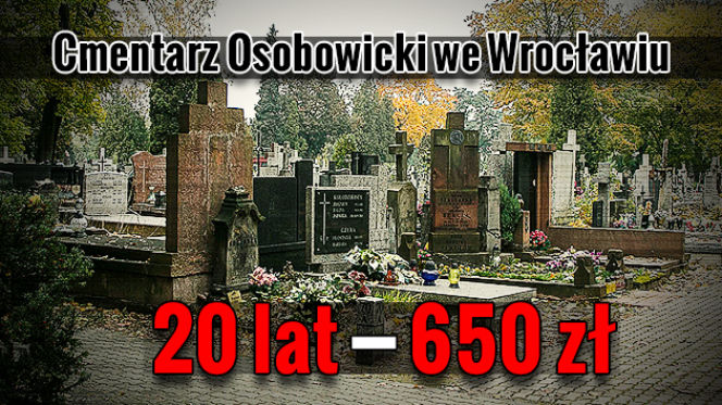 Cmentarz Osobowicki we Wrocławiu - 20 lat – 650 zł