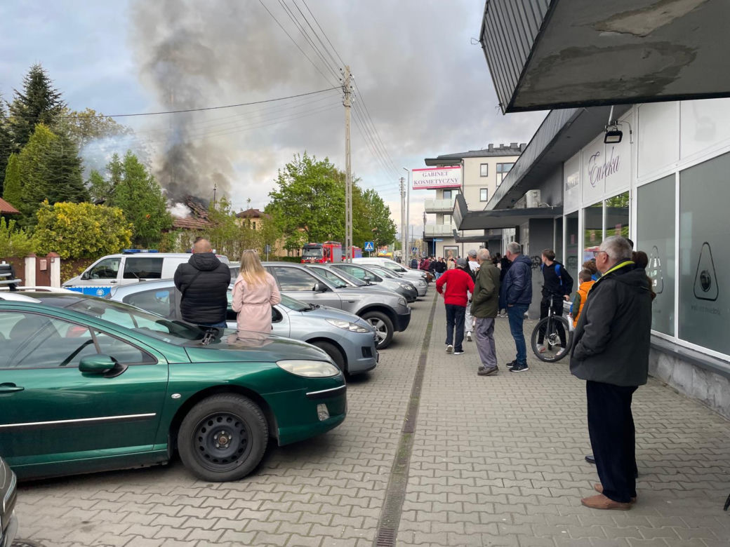 Pożar budynku przy ul. Paderewskiego