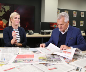 Aleksander Kwaśniewski w redakcji Super Expressu