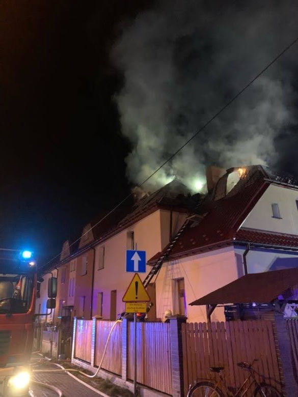 Pożar budynku wielorodzinnego przy ul. Sportowej w Tarnowie
