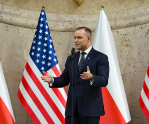 Karol Nawrocki spotkał się z Polonią w Teksasie. Nagle przywołał historię krwawych bitew