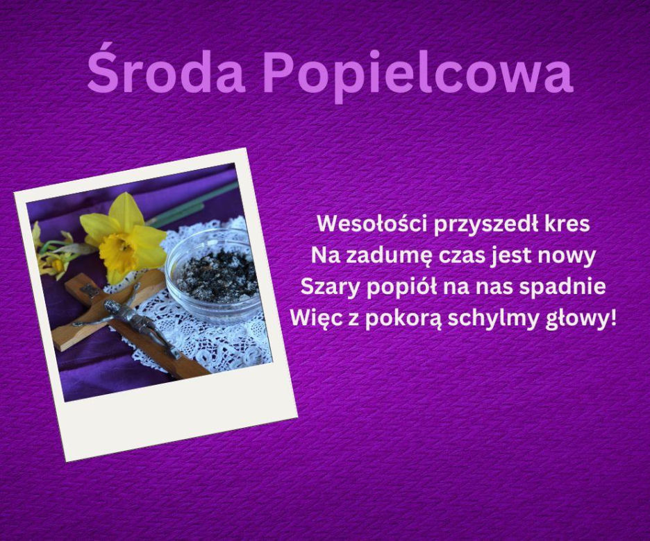 Obrazki z życzeniami na Środę Popielcową