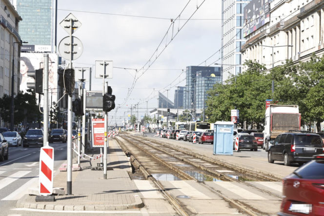 Remont torów na Jerozolimskich