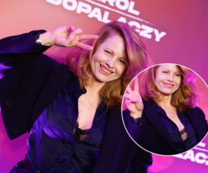 Ewa Skibińska łapała pozy na czerwonym dywanie. Nagle guzik się odpiął i pokazała, co miała pod bluzką 