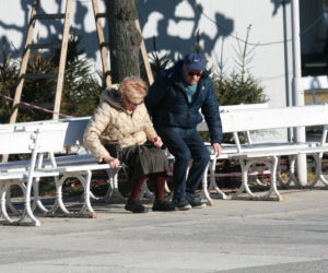 Stefan Friedmann z żoną na spacerze
