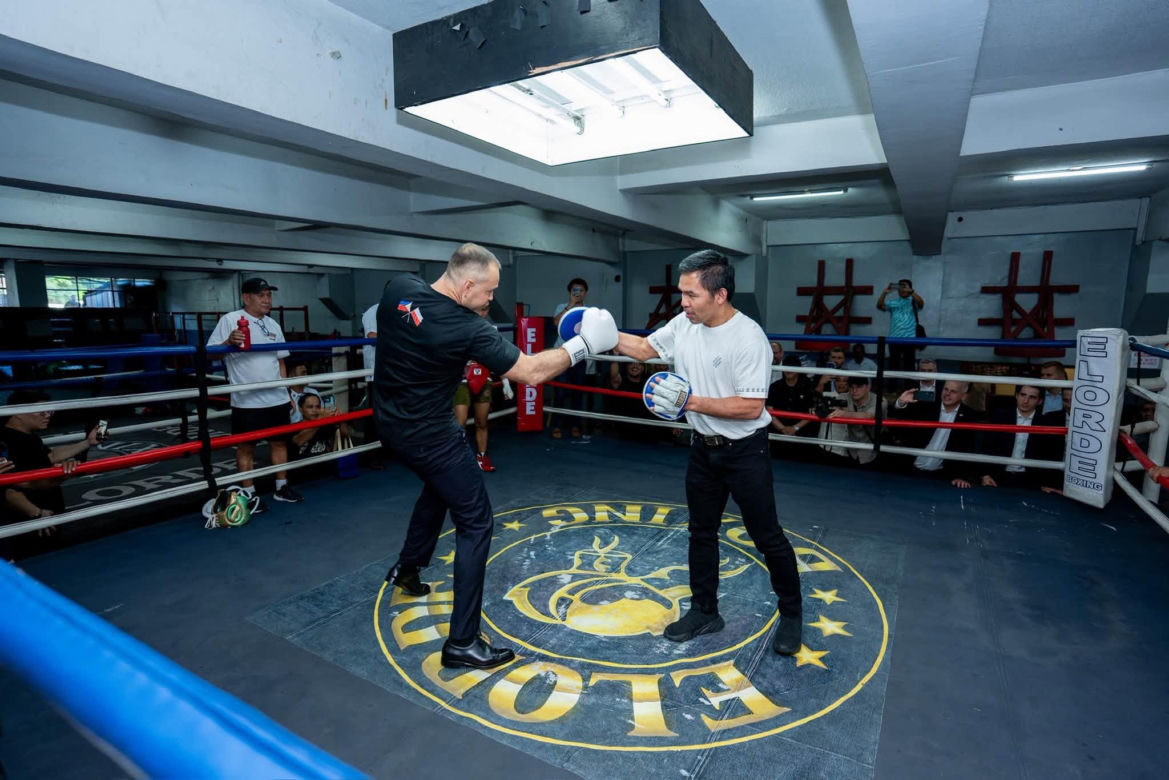 Karol Nawrocki i Manny Pacquiao