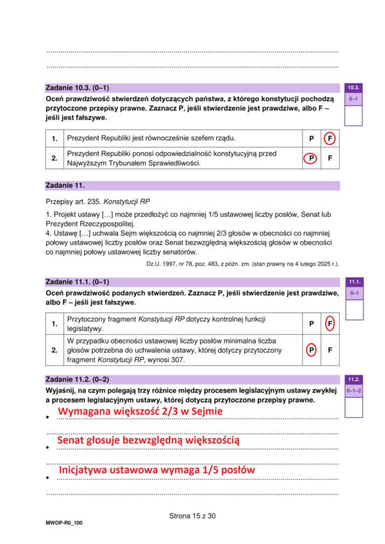 Matura 2025 WOS rozszerzony: odpowiedzi do wszystkich zadań z arkusza CKE - Formuła 2023 [13.05.2025]