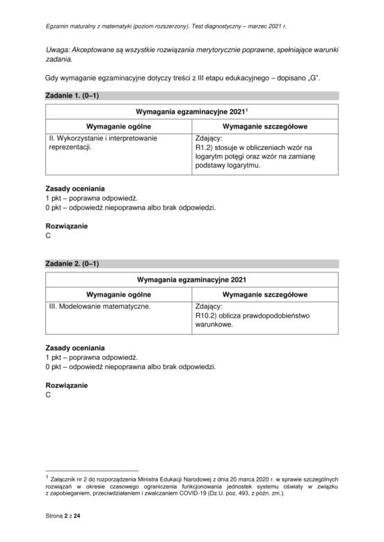 Matura próbna 2021: Matematyka [POZIOM ROZSZERZONY] ODPOWIEDZI I ROZWIĄZANIA