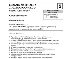 Matura 2023: arkusz przykładowy CKE język polski