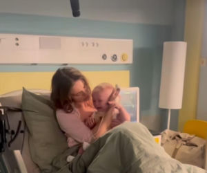 M jak miłość. Dominika Kachlik (Franka),Antoś (Mark Myronenko) na planie