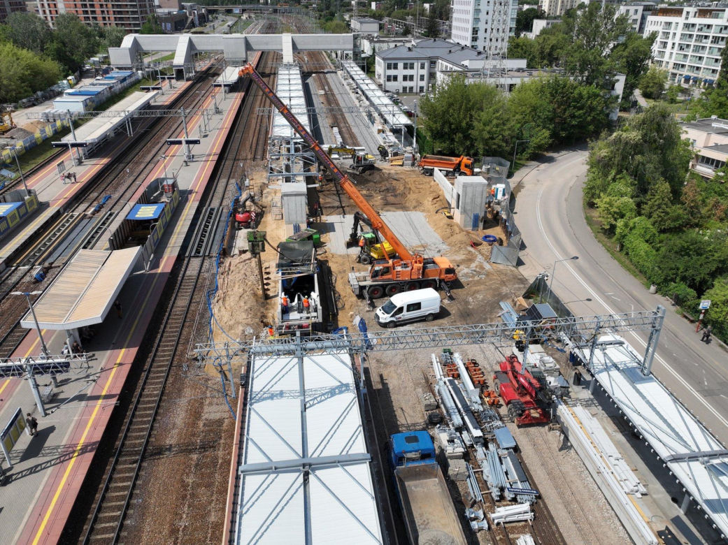 Prace na stacji Warszawa Gdańska (lipiec 2025)