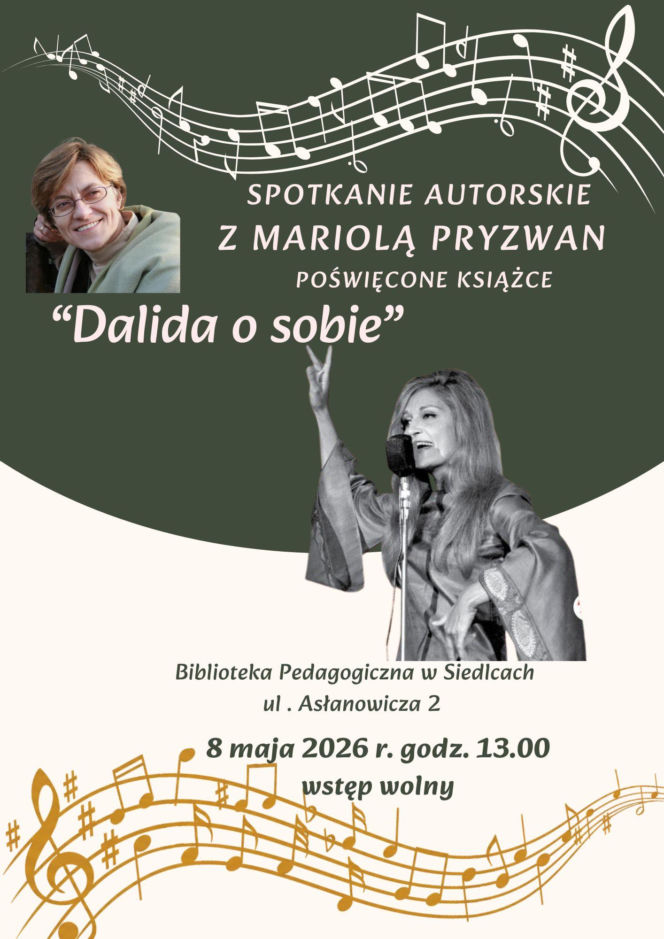 Biblioteka Pedagogiczna w Siedlcach zaprasza na spotkanie z Mariolą Pryzwan