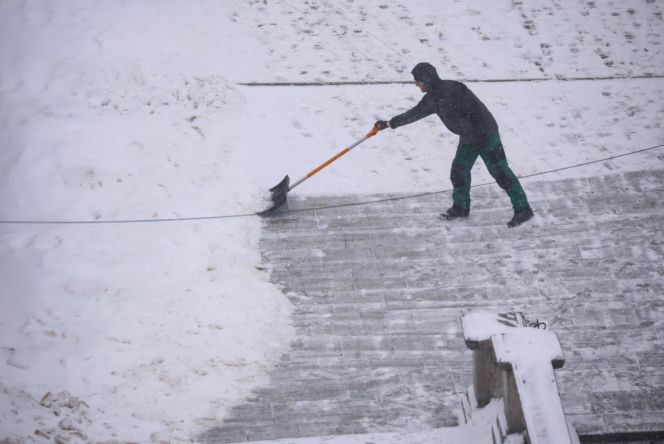 Intensywne opady śniegu w Warszawie (14.01.2026)