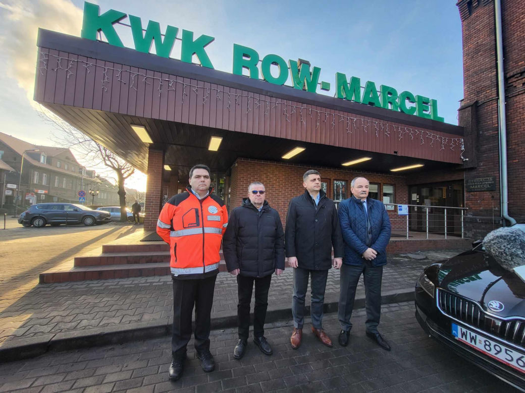 Konferencja po wstrząsie w kopalni Marcel w Radlinie