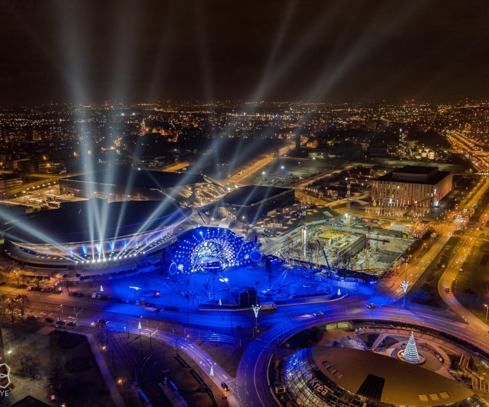 Sylwestrowe Katowice z lotu ptaka