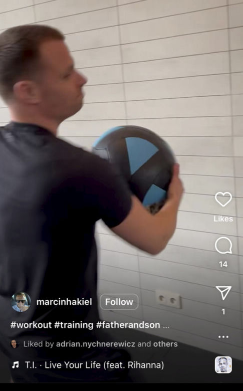 Marcin Hakiel pokazał wyrzeźbione ciało