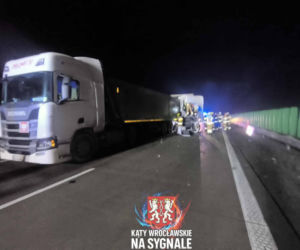 Wypadek na 141. kilometrze A4 pod Wrocławiem