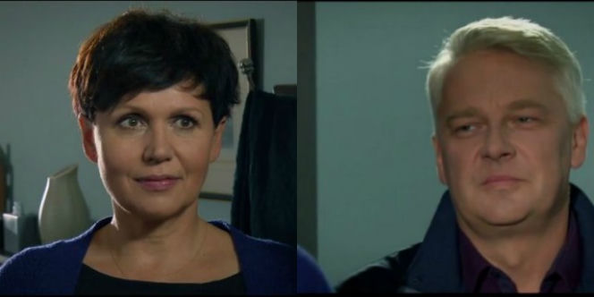 M jak miłość odcinek 1276 Robert Bilski (Zbigniew Stryj) Marysia (Małgorzata Pieńkowska)