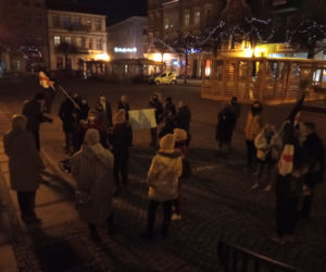 Strajk kobiet na rynku w Lesznie 