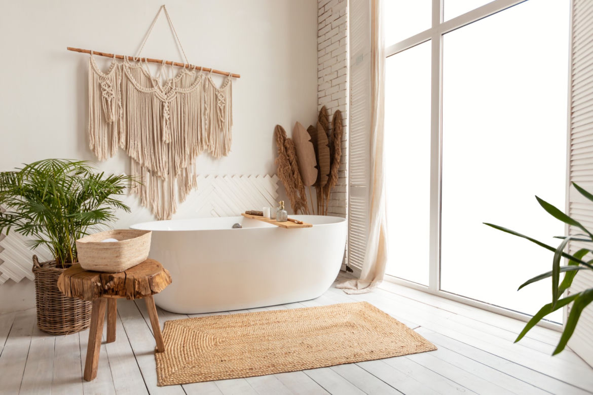 Łazienka w stylu boho - stylowe dekoracje