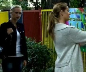 PRZYJACIÓŁKI odc. 9. Marzena (Anna Gzyra), była żona Piotra i Inga (Małgorzata Socha)