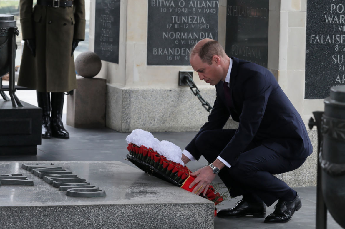 Książę William w Warszawie - drugi dzień wizyty