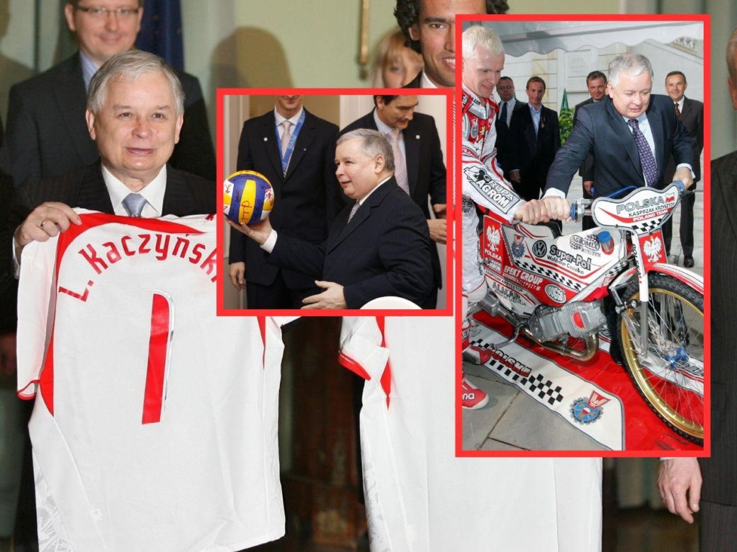 Bracia Kaczyńscy sportowe zdjęcia