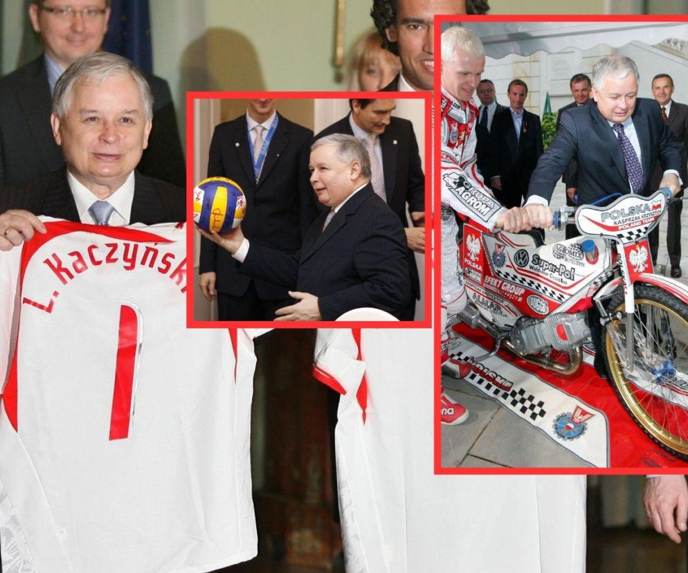 Bracia Kaczyńscy sportowe zdjęcia