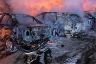 Parking w miejscowości Tyszki-Łabno na Podlasiu zmienił się w piekło!