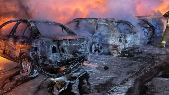 Parking w miejscowości Tyszki-Łabno na Podlasiu zmienił się w piekło!