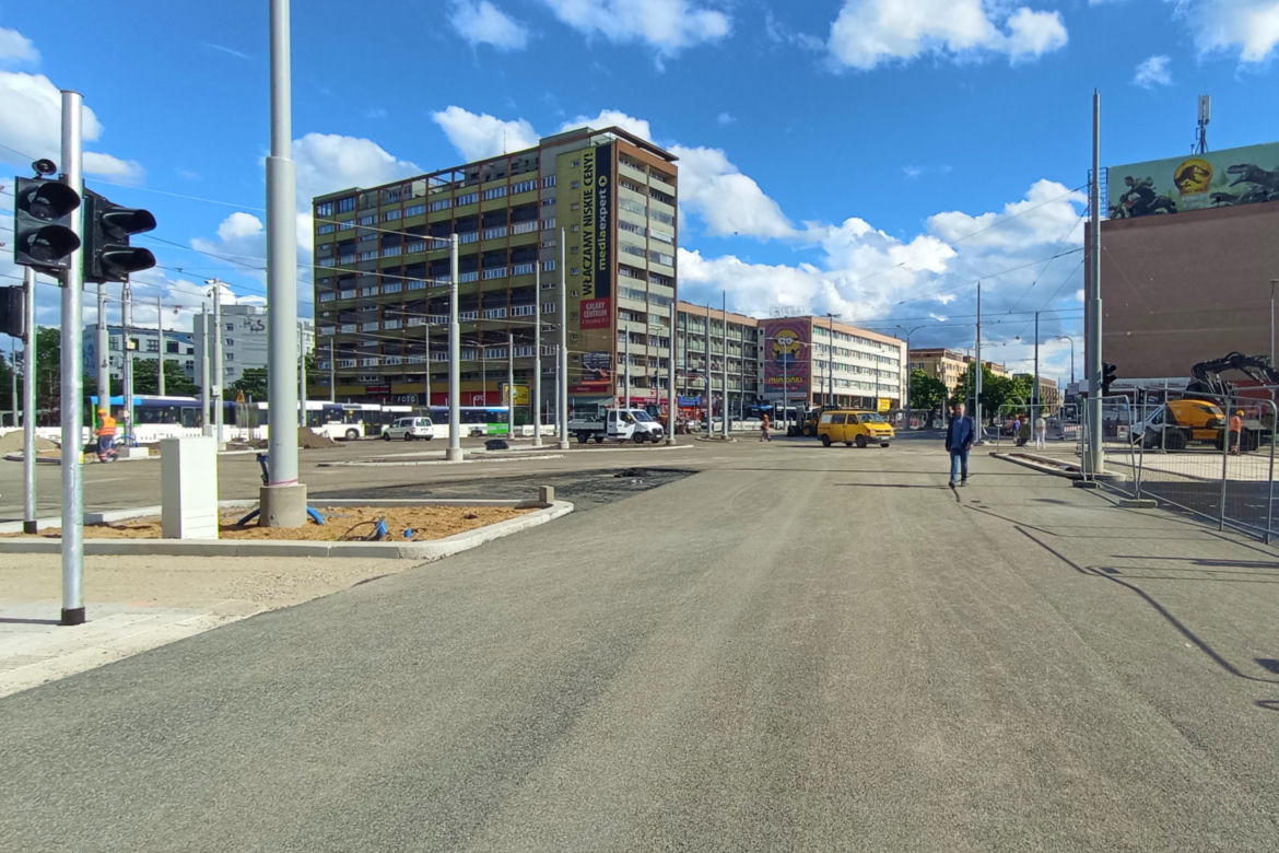 Przebudowa placu Rodła - czerwiec 2022