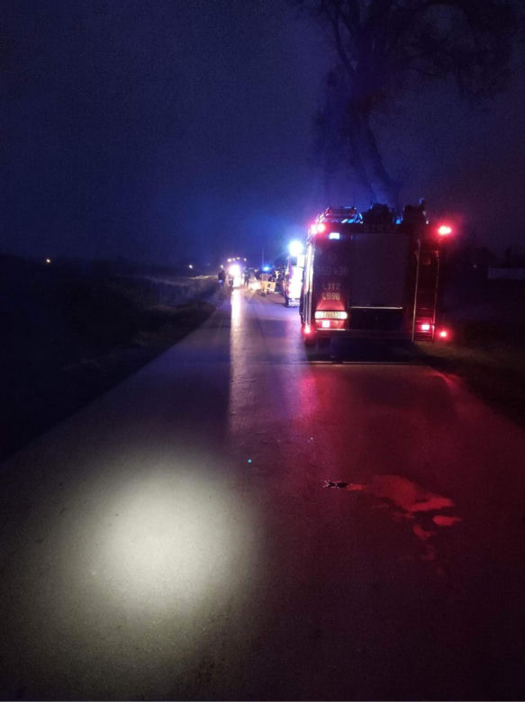 Miechowice Wielkie. Huknął w przydrożne drzewo! Z bmw został wrak