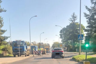 Wahadło na ul. Garwolińskiej w Siedlcach. Trwają prace prowadzone przez PWiK