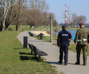 Policja i wojsko na ulicach Krakowa