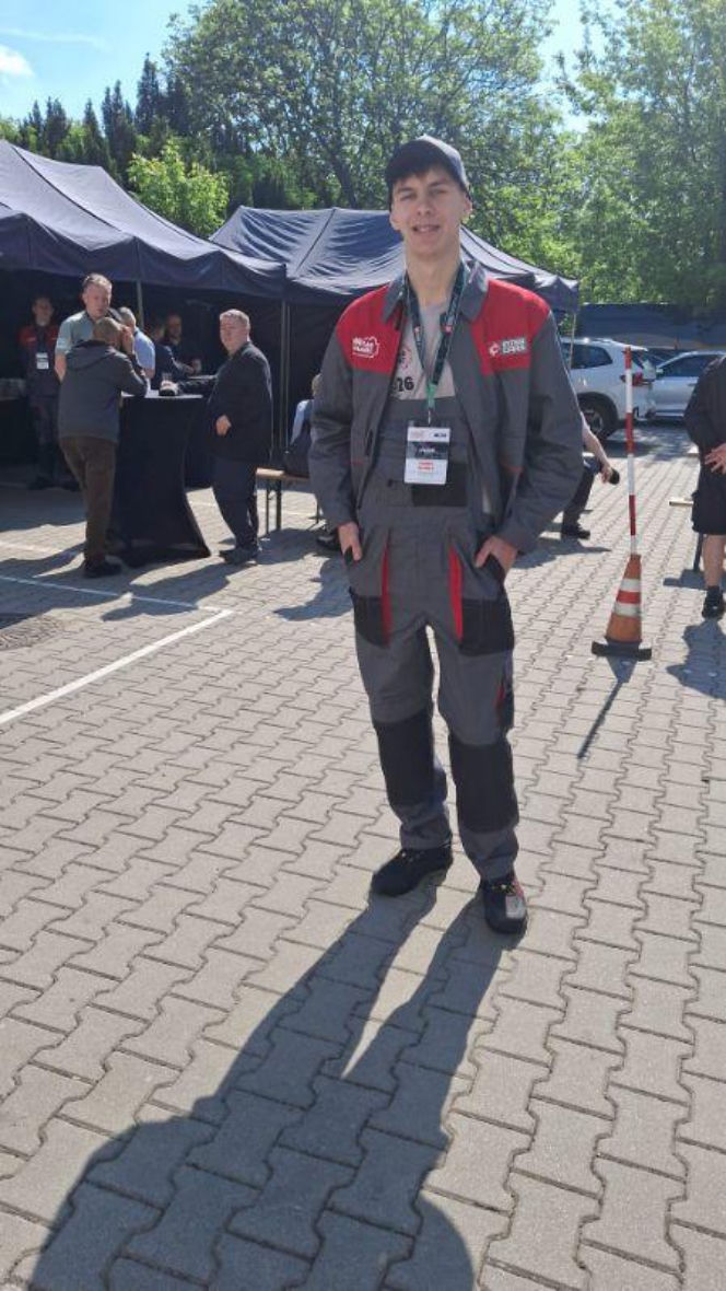 Paweł Kluska na zawodach w Warszawie