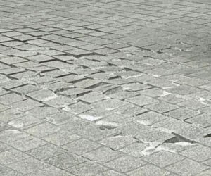 Zniszczenia na ulicy Bogusława